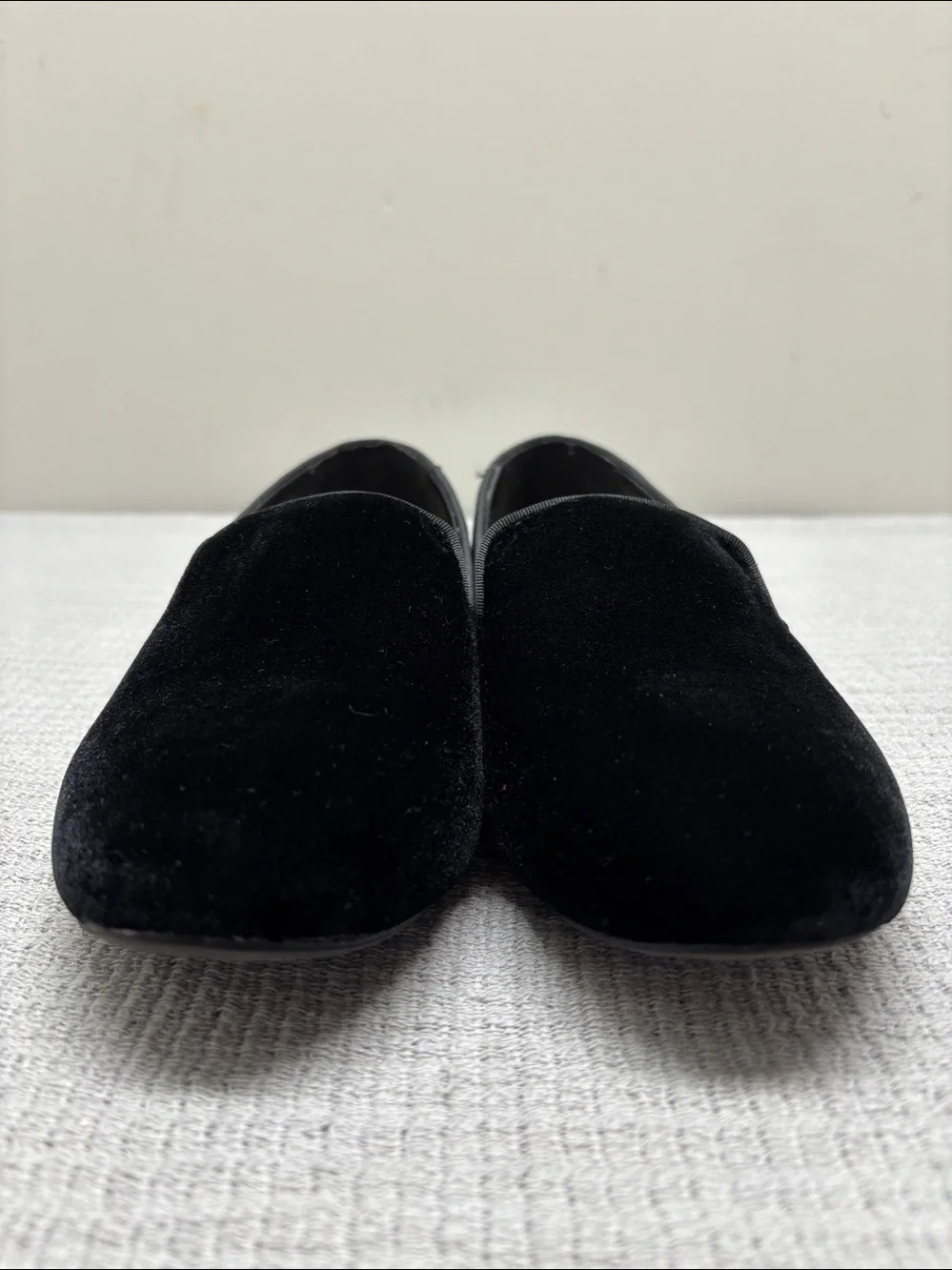 Birdies The Starling Black Velvet Slip On Classic Flat Loafer Women's Size 6.5